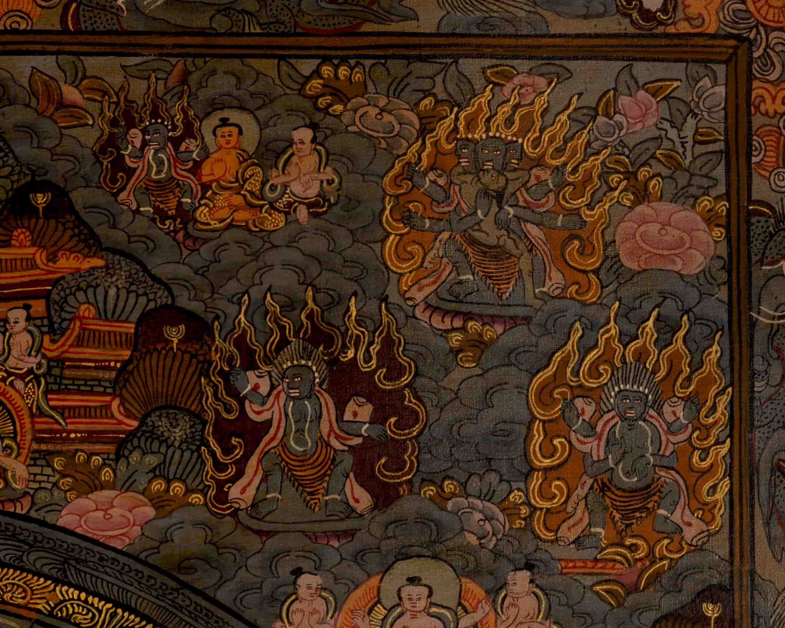 Buddha Mandala | Traditional Tibetan Thangka | Religious Wall Decors