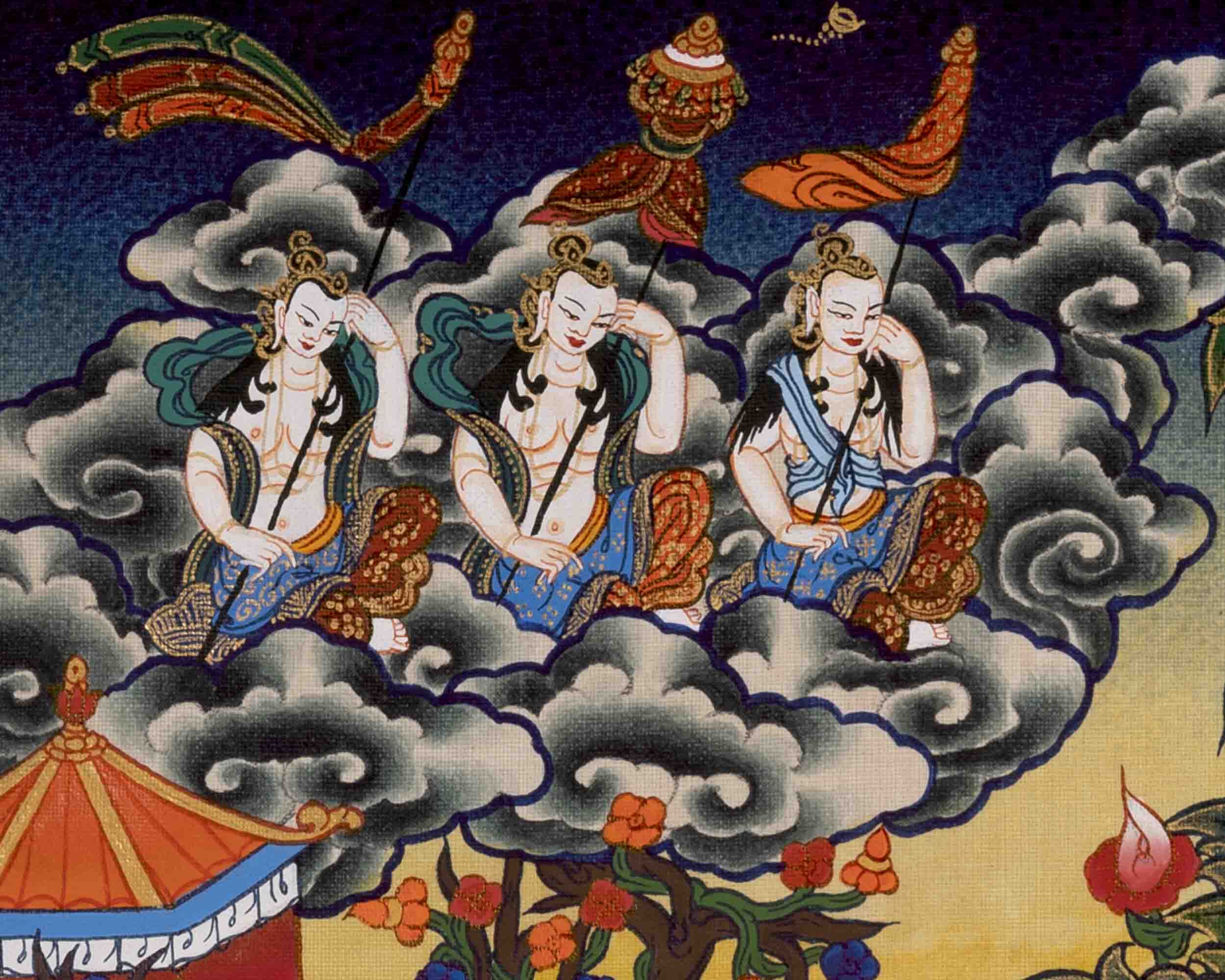 White Tara Thangka | Handpainted Female Bodhisattva | Wall Decors