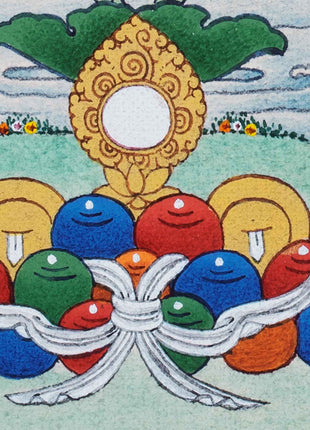 Hand-Painted Thangka For Medicine Buddha Mantra Practice | Traditional Tibetan Buddhist Art