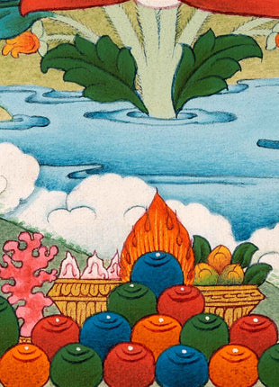 Healing Buddha Thangka | Traditionally Painted Medicine Buddha Art