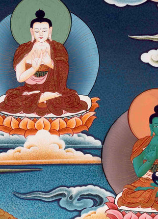 Avalokiteshvara Chenresig Thangka | Buddhist Religious Art | Wall Decors
