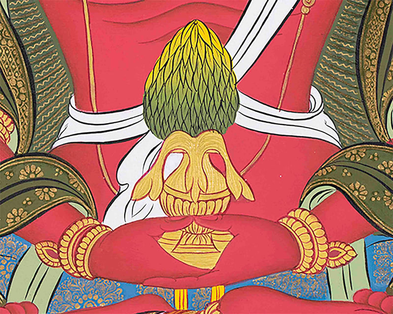 Red Amitayus Buddha | Art Painting