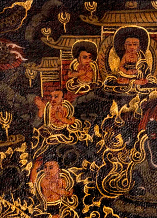 Shakyamuni Buddha Mandala | Traditional Tibetan Thangka | Wall Decors
