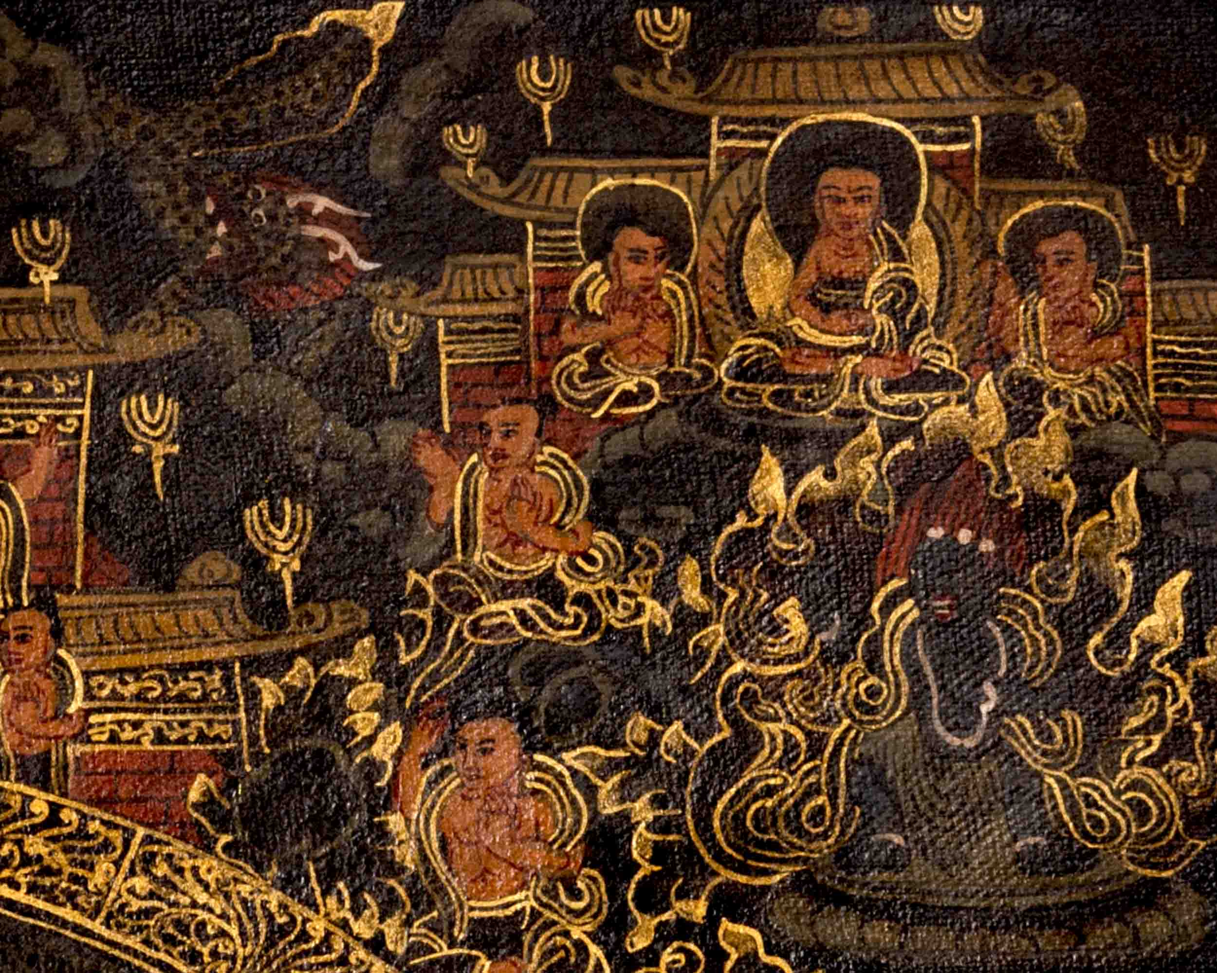 Shakyamuni Buddha Mandala | Traditional Tibetan Thangka | Wall Decors