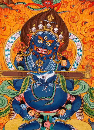 Hevajra With Consort Nairatmya Thangka Print | Buddhist Yidam Art