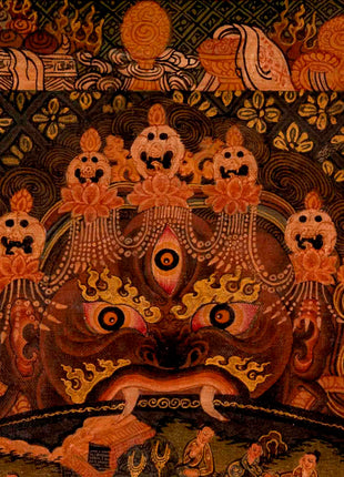 Wheel Of Life Buddhist Painting | Religious Thangka Art | Wall Decors