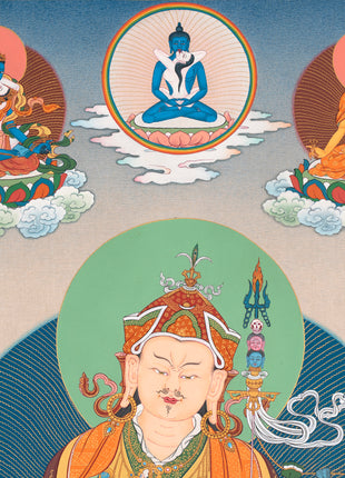 Padmasambhava Thangka | Eight Manifestation of Guru Rinpoche | Himalayan Tibetan Thangka Painting