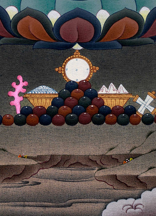 1000 Armed Avalokiteshvara Thangka Print | Traditional Tibetan Painting