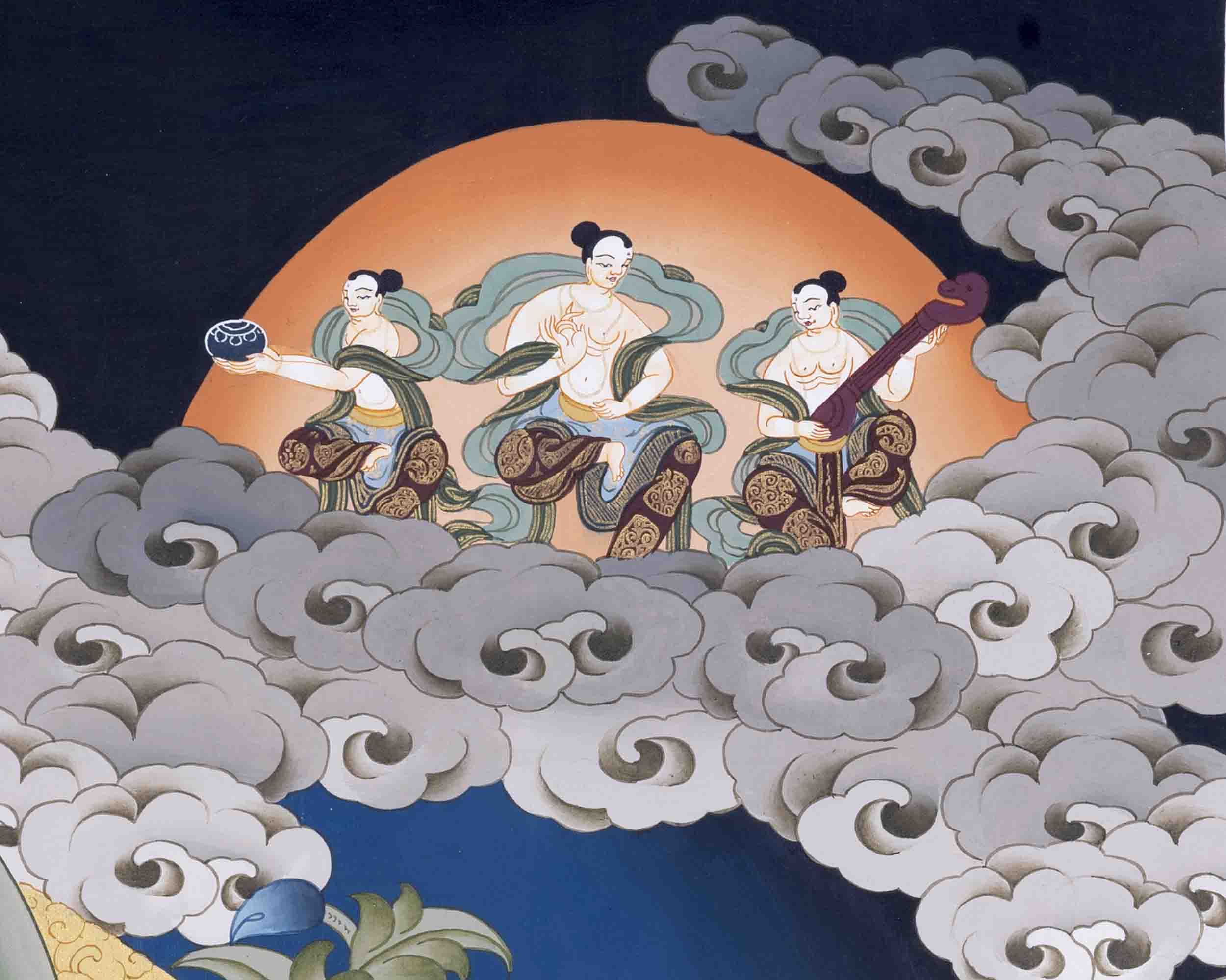 Traditoinal Green Tara Thangka | Tibetan Paint