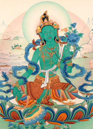 green tara thangka