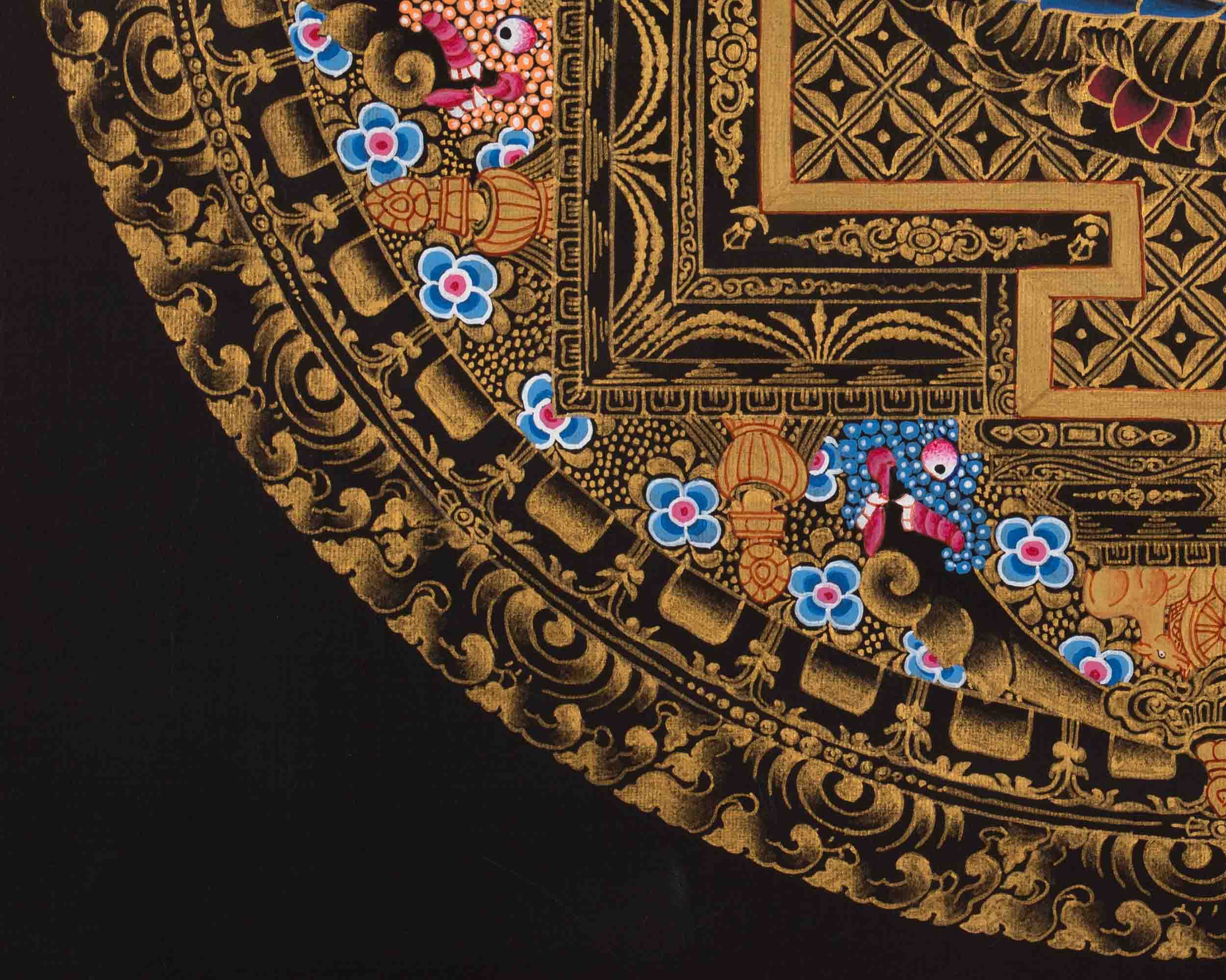 Original Hand Pained White Tara Mandala Thangka