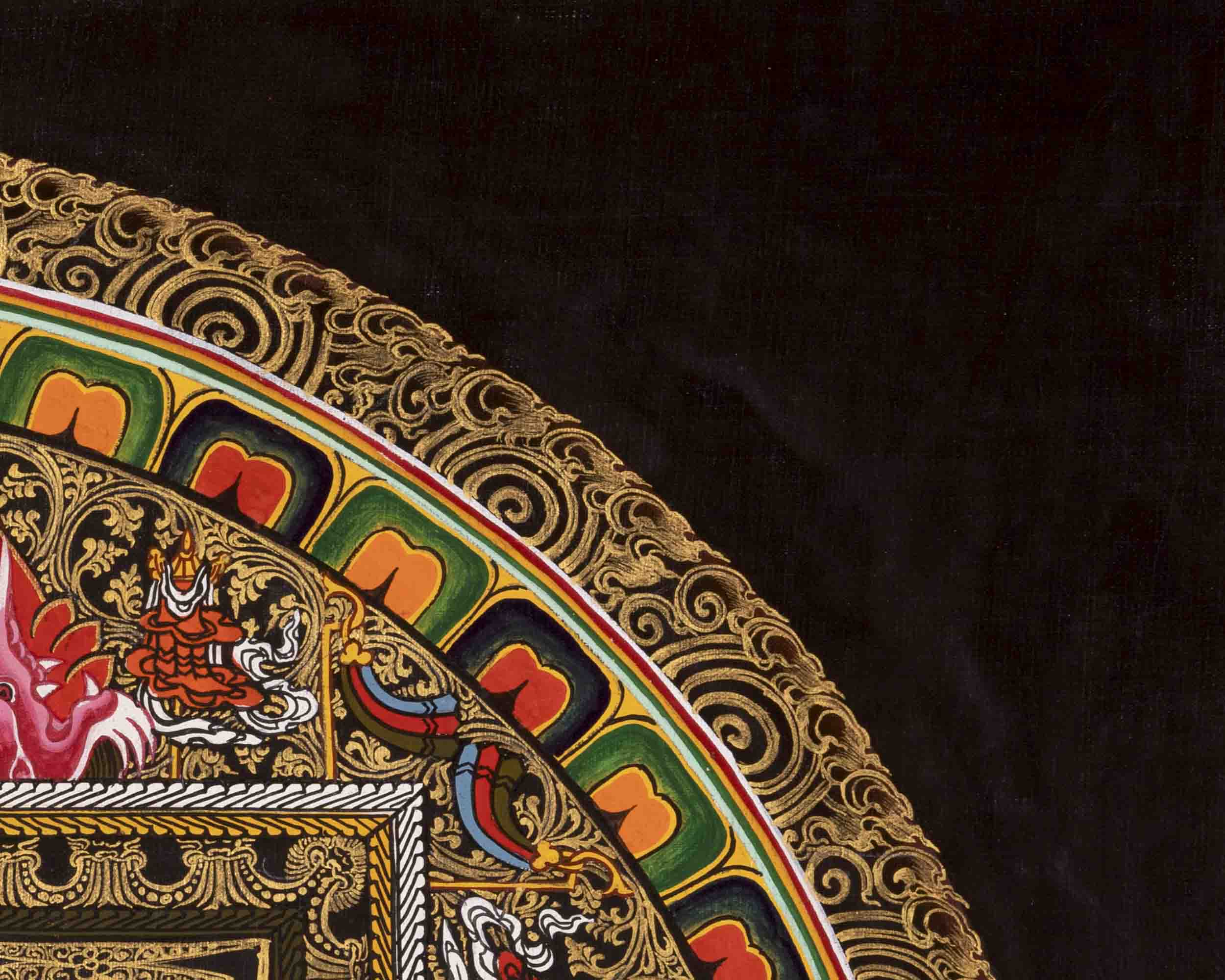Traditional Mandala Thangka | Buddhist Handpainted Art | Wall Decors