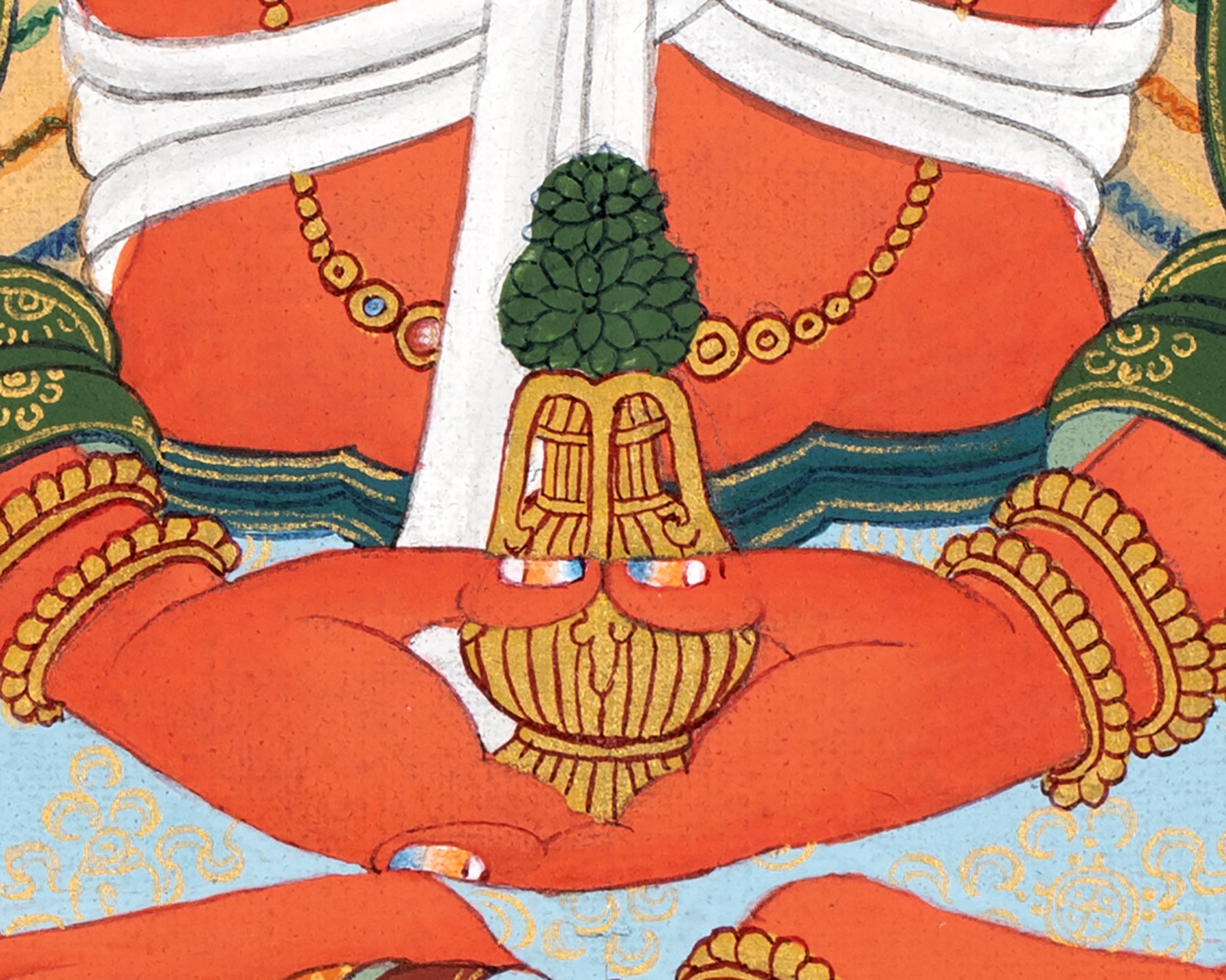 Amitayush With White Tara and Namgyalma Canvas Print |   High Quality Giclee Canvas Print