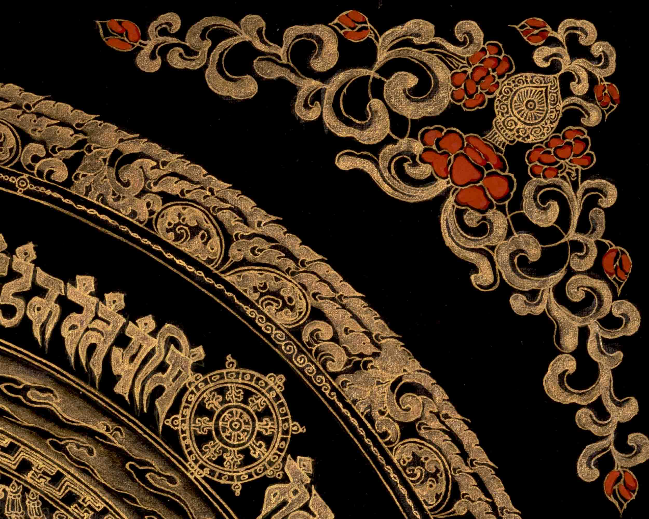 Kalachakra Mandala | Handpainted Tibetan Thangka | Wall Decors