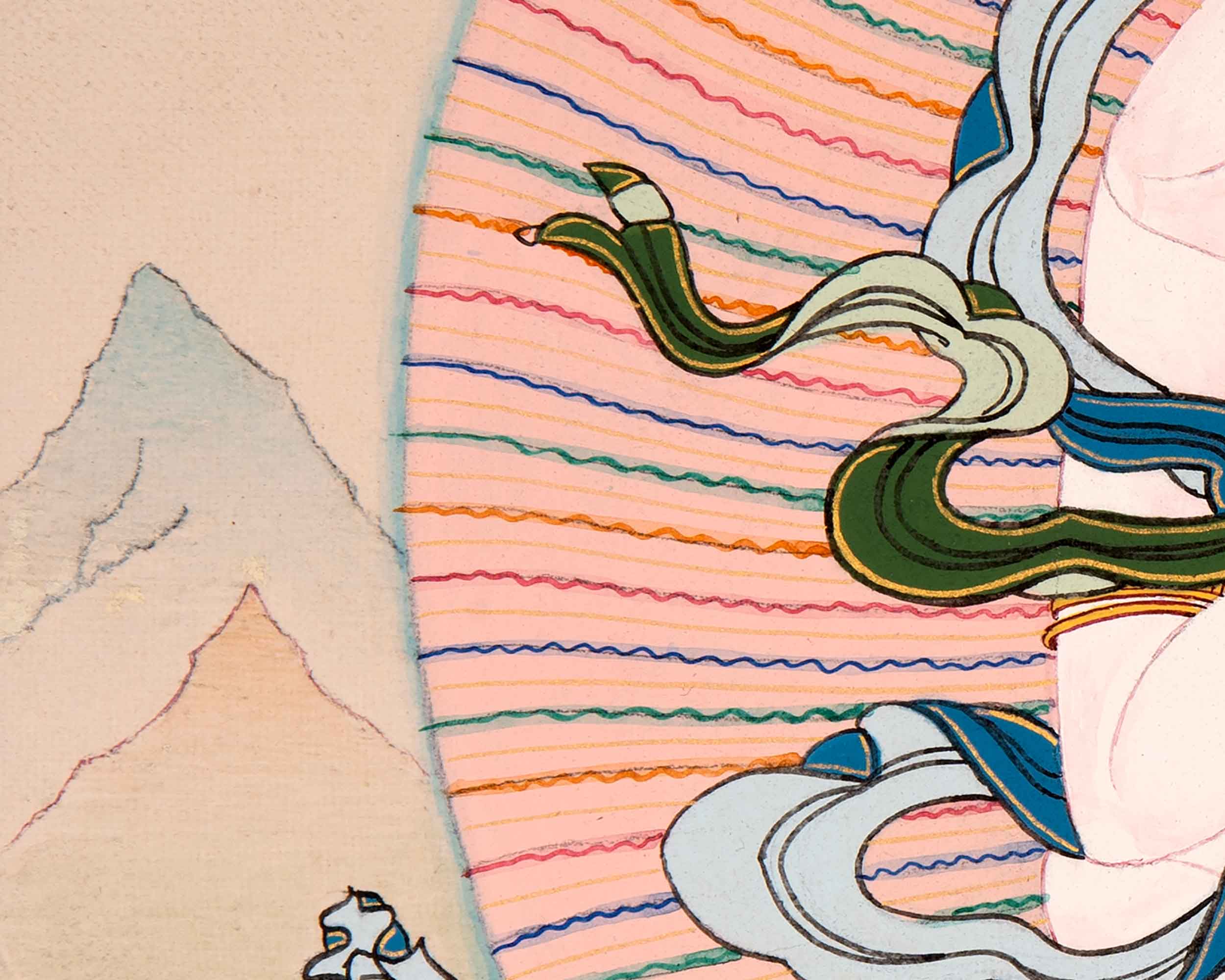 Vajrasattva with Consort Thangka | Finely Hand Painted Art
