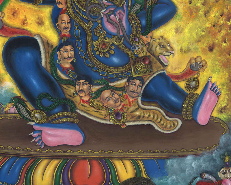 Tibetan Buddhism Vajrapani Thangka Print | Wall Hanging Decors