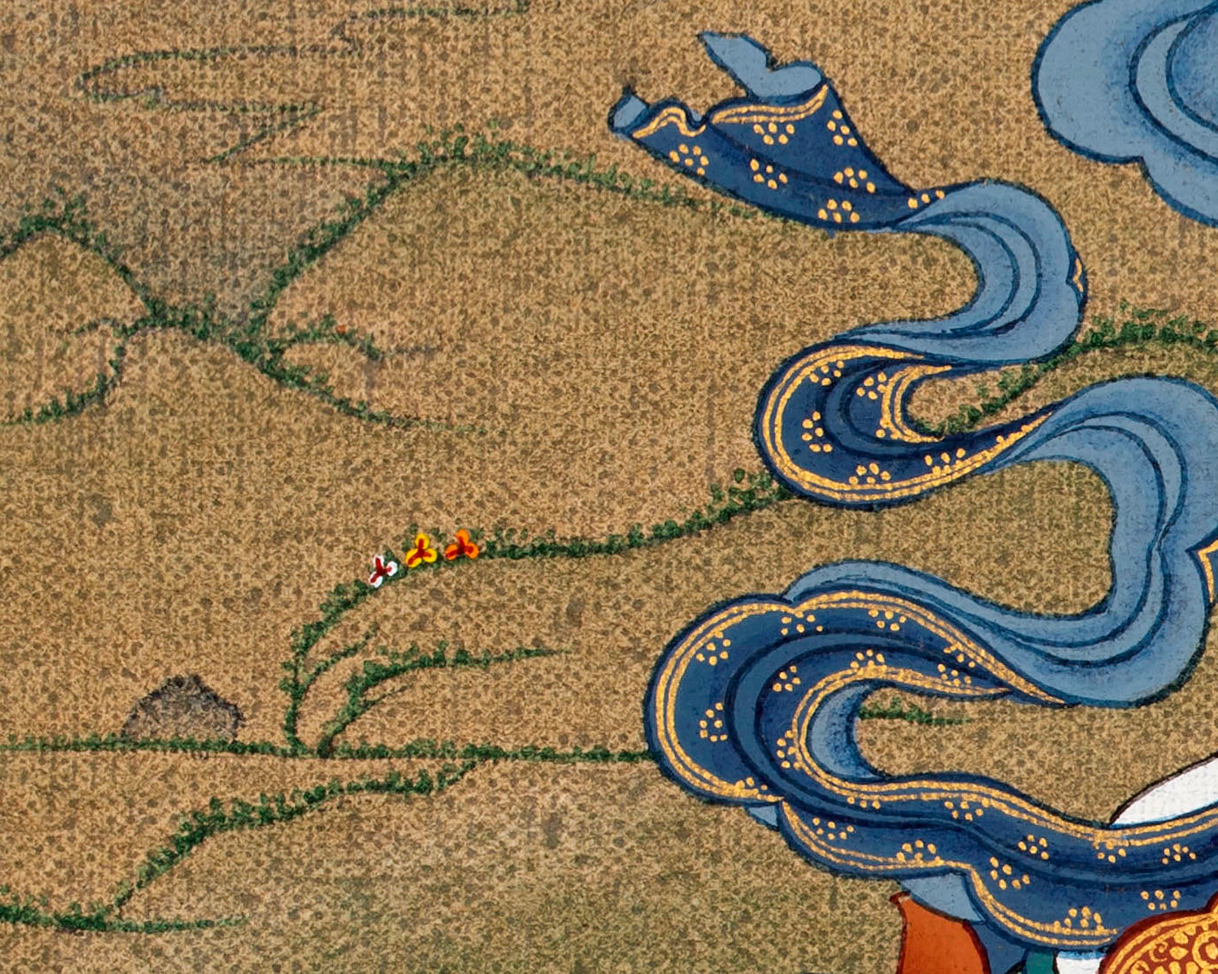 Tibetan Dorje Sempa Thangka | Traditionally Hand Painted Vajrasattva Art