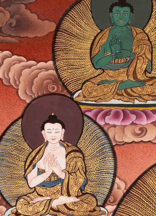 Bhaisajyaguru Thangka | Medicine Buddha | Religious Buddhist Painting