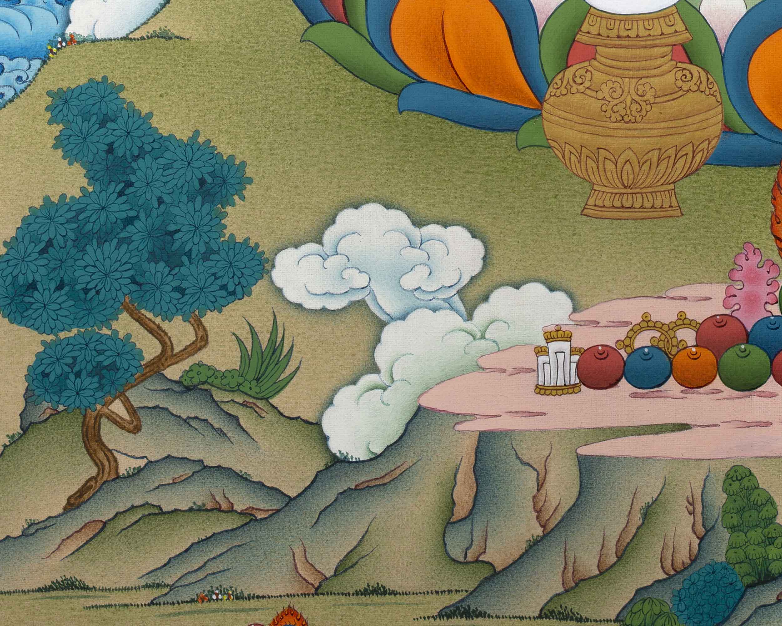 Traditional Wealth Deity Dzambala Thangka