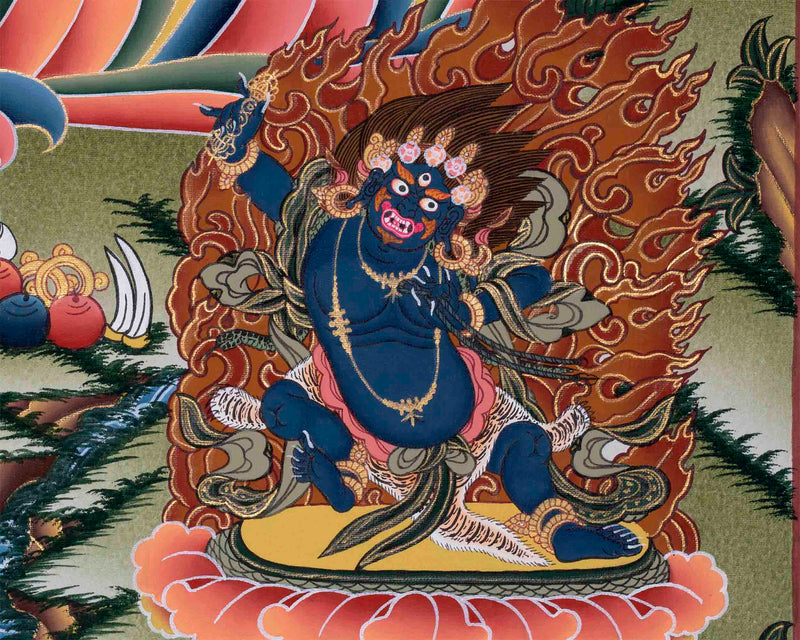 Traditionally Hand-Painted Chenresig Thangka | Best Quality Tibetan Thangka Art