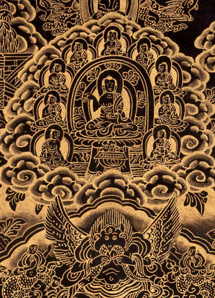 Gold Style Buddha Life Story Thangka | Religious Art | Wall Decors