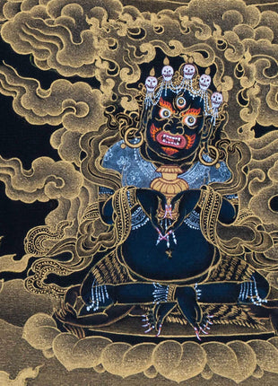 Sakya Mahakala with His Retinues and Sakya Masters, A complete Set of Mahakala Thangka
