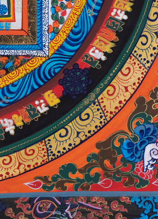 Kalachakra Mandala Thangka | Religious Buddhist Art