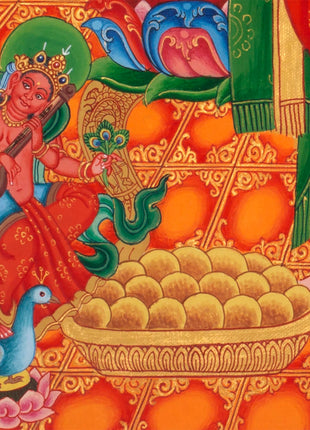 Ganesha Thangka Prints | Digital Printing | Religious Wall Decor