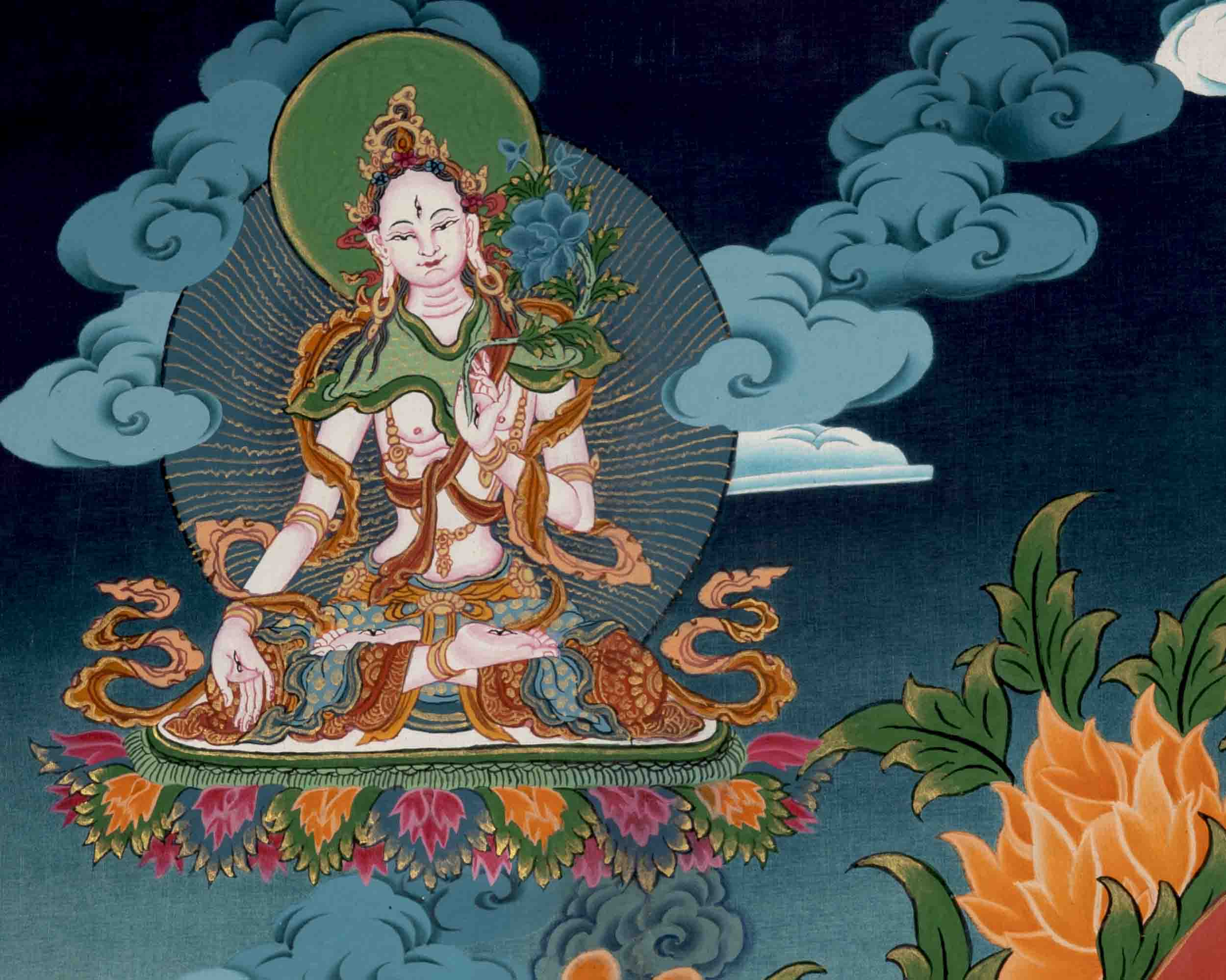 Avalokiteshvara Chengrezig | Traditional Tibetan Thangka | Wall Decors