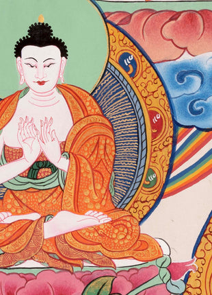 Medicine Buddha Thangka | Tibetan Healing Blue Buddha