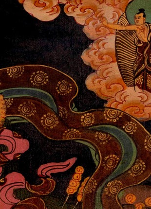 Tibetan Oil Varnished Wheel Of Life | Traditional Thangka