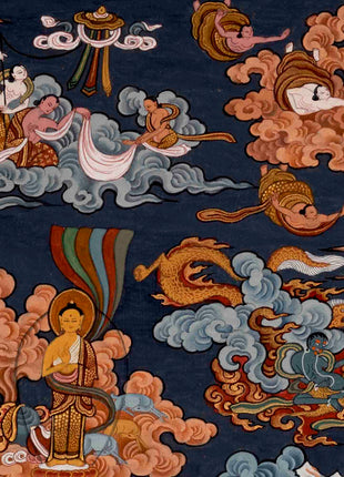 Buddha Life Story | Vintage Tibetan Thangka | Wall Decors