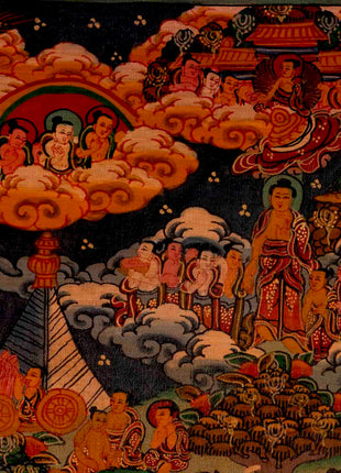 Shakyamuni Budda's Life Story | Oil Varnished Thangka | Wall Decors