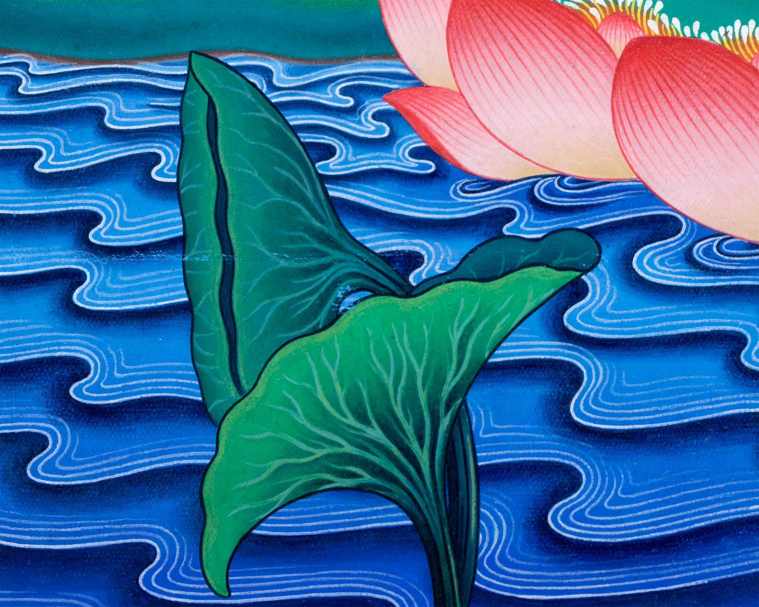 Traditional Nepali Art Print For Vairocana Buddha Mantra Practice | The Transcendent Buddha Of Vajrayana Buddhism