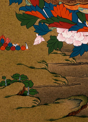 Wrathful Padmasambhava Thangka Painting | Himalayan Buddhist Art