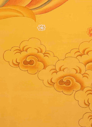 Original Manjushree Thangka | Full 24K Gold Style | Religious Wall Decors