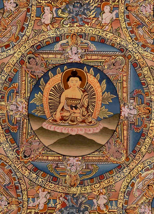 Beautiful Buddha Mandala Thangka | Sacred Wall Decor