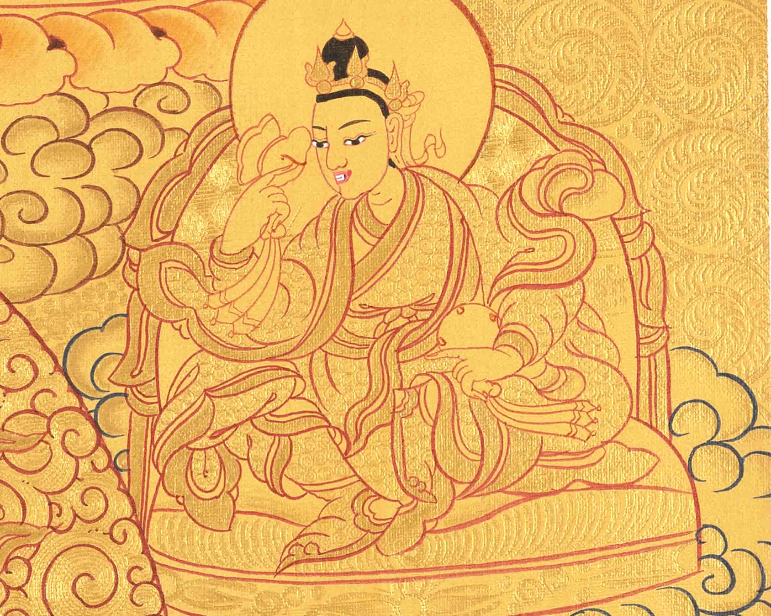 Guru Rinpoche Thangka | Hand Painted Buddhist Art | Wall Decors
