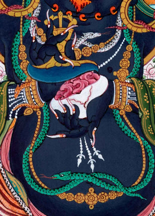 Six Armed Mahakala of Gelug Tradition | Tibetan Mahakala Thangka