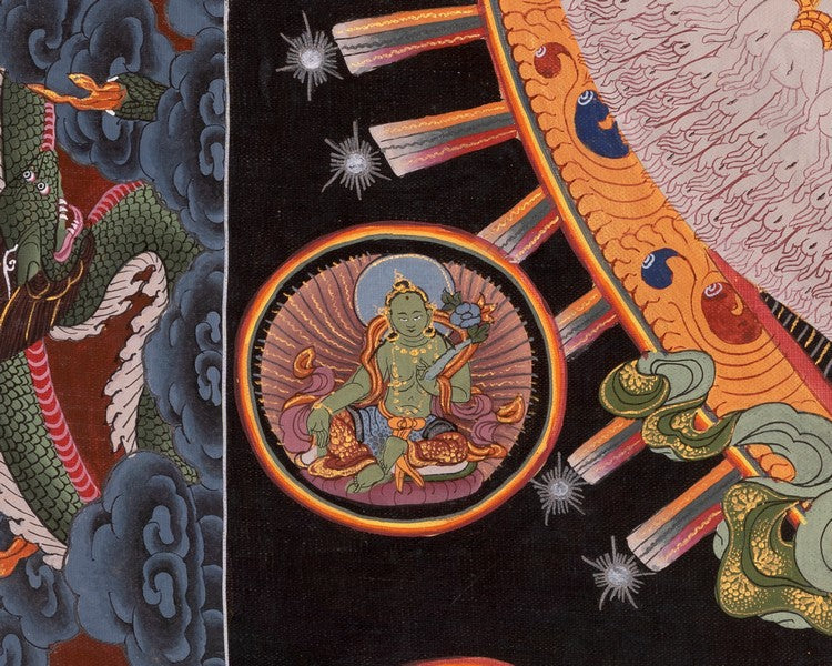 Vintage 1000Armed Avalokiteshvara Thangka | Wall Decor Painting