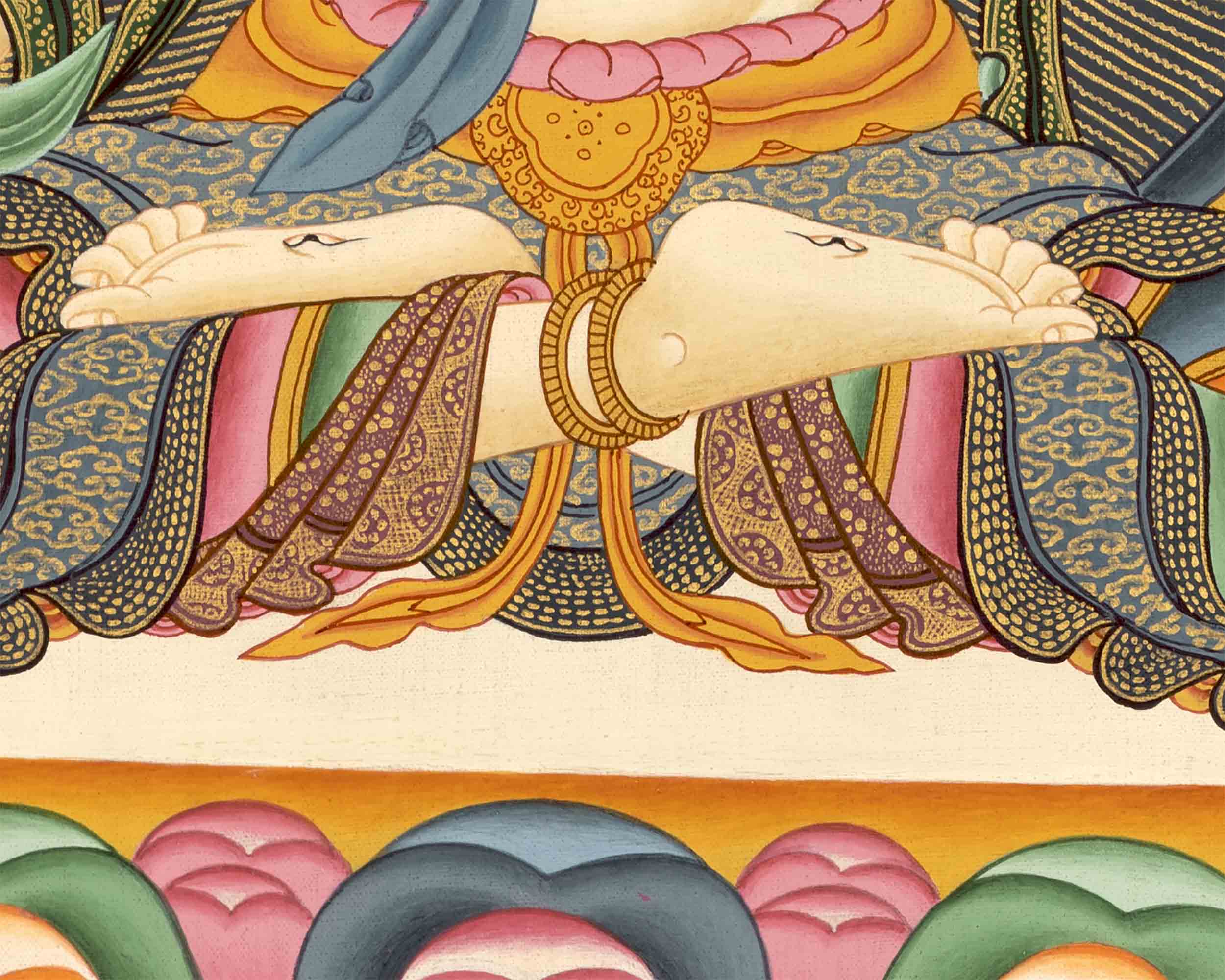 White Rara Painting Thangka | Tibetan Bodhisattva Art