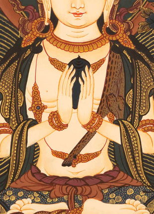 Chengrezig  Thangka Painting | Religious Tibetan Wall Art