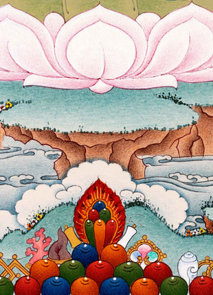 Mother Saraswati Thangka, Tibetan Art of Dakini
