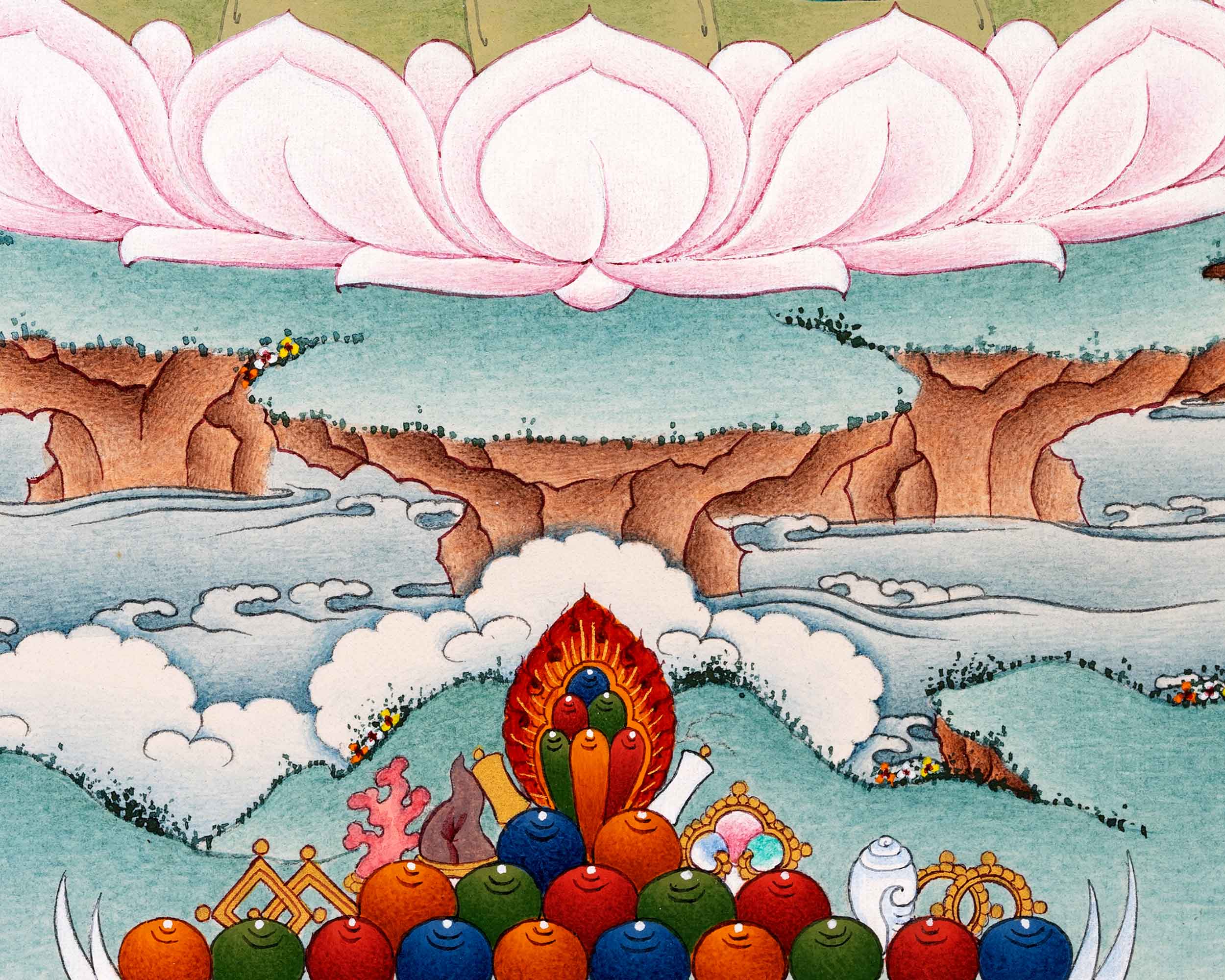 Mother Saraswati Thangka, Tibetan Art of Dakini
