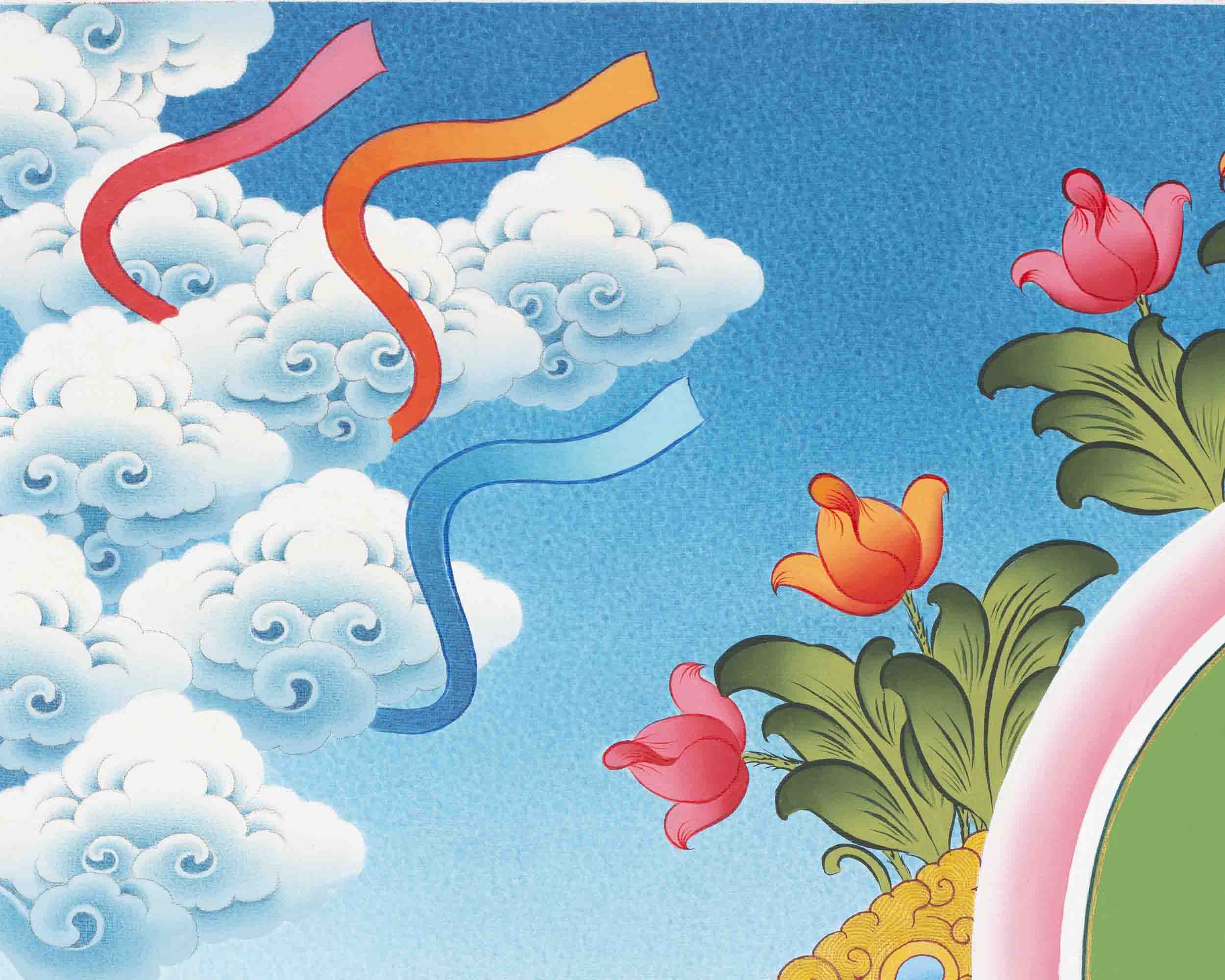 Shakyamuni Buddha Thangka | Religious Buddhist Paint | Wall Decors