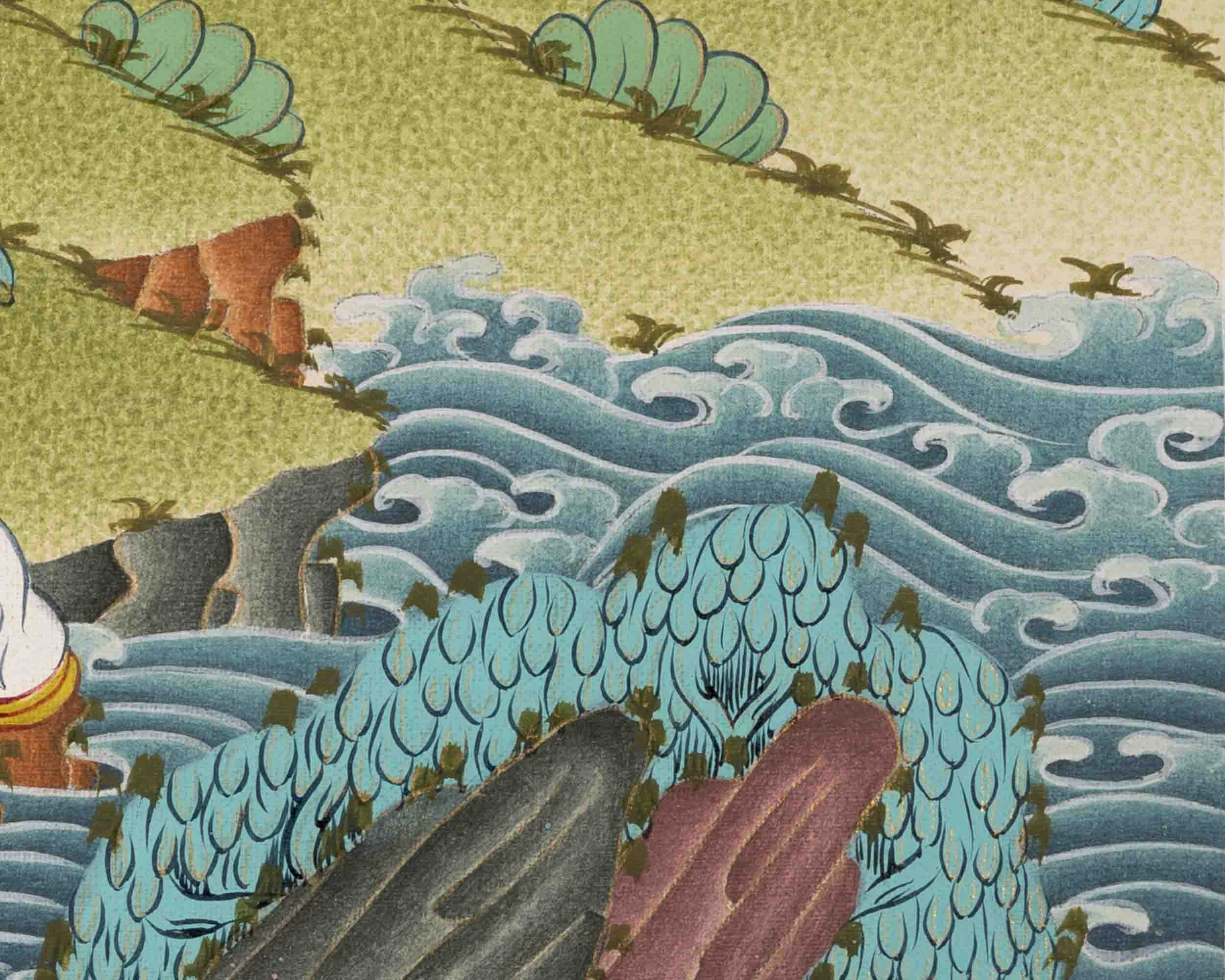 Avalokiteshvara Chengrezig | Bodhisattva of Compassion | Buddhist Painting
