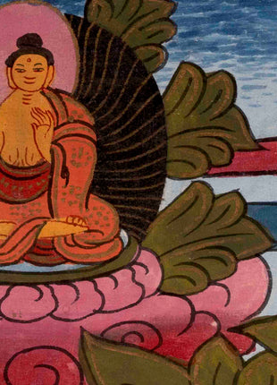 Padmapani Lokeshvara Thangka | Vintage Traditional Art | Wall Decors