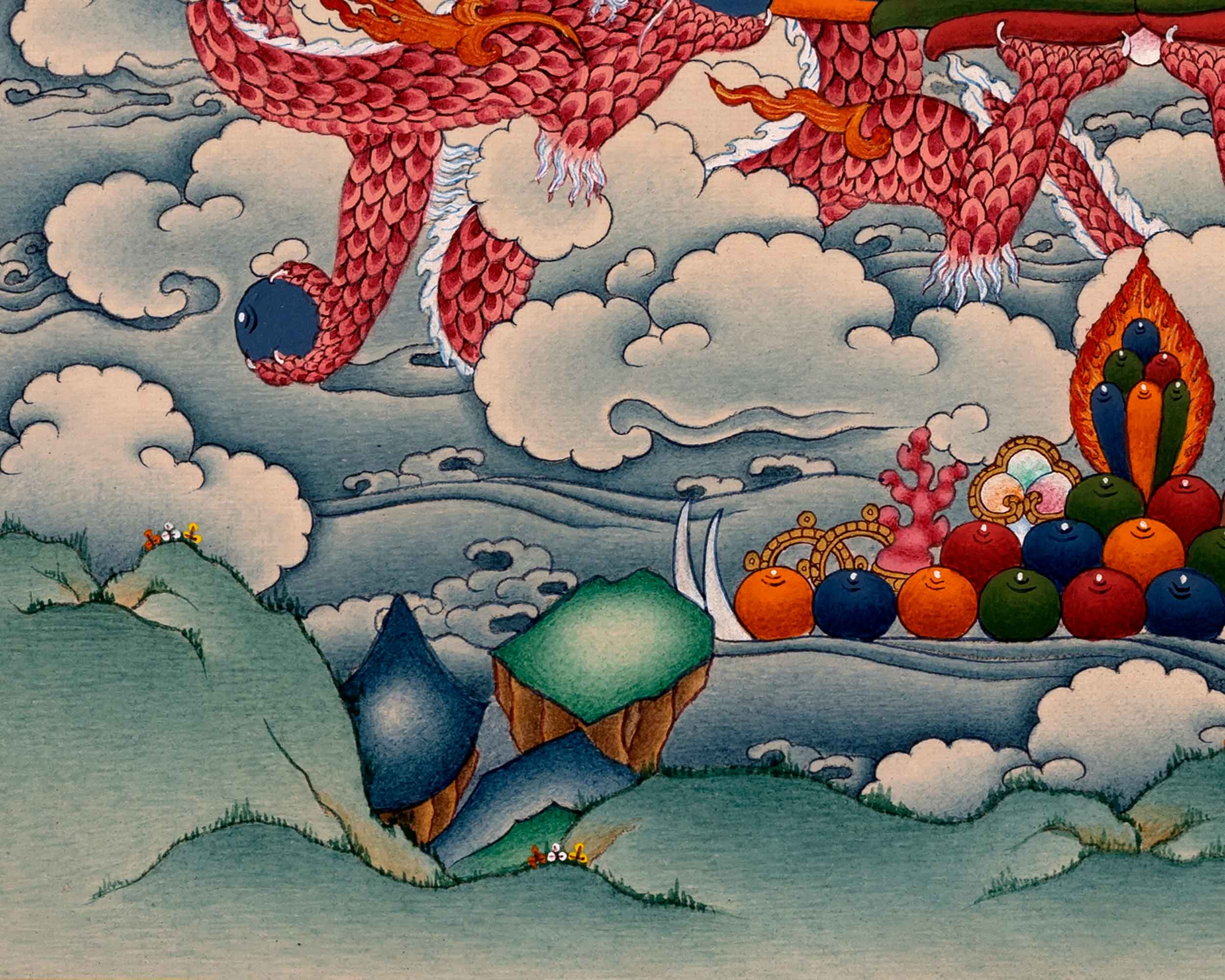 Cundi Buddha Thangka | Traditional Hand Painted Artwork