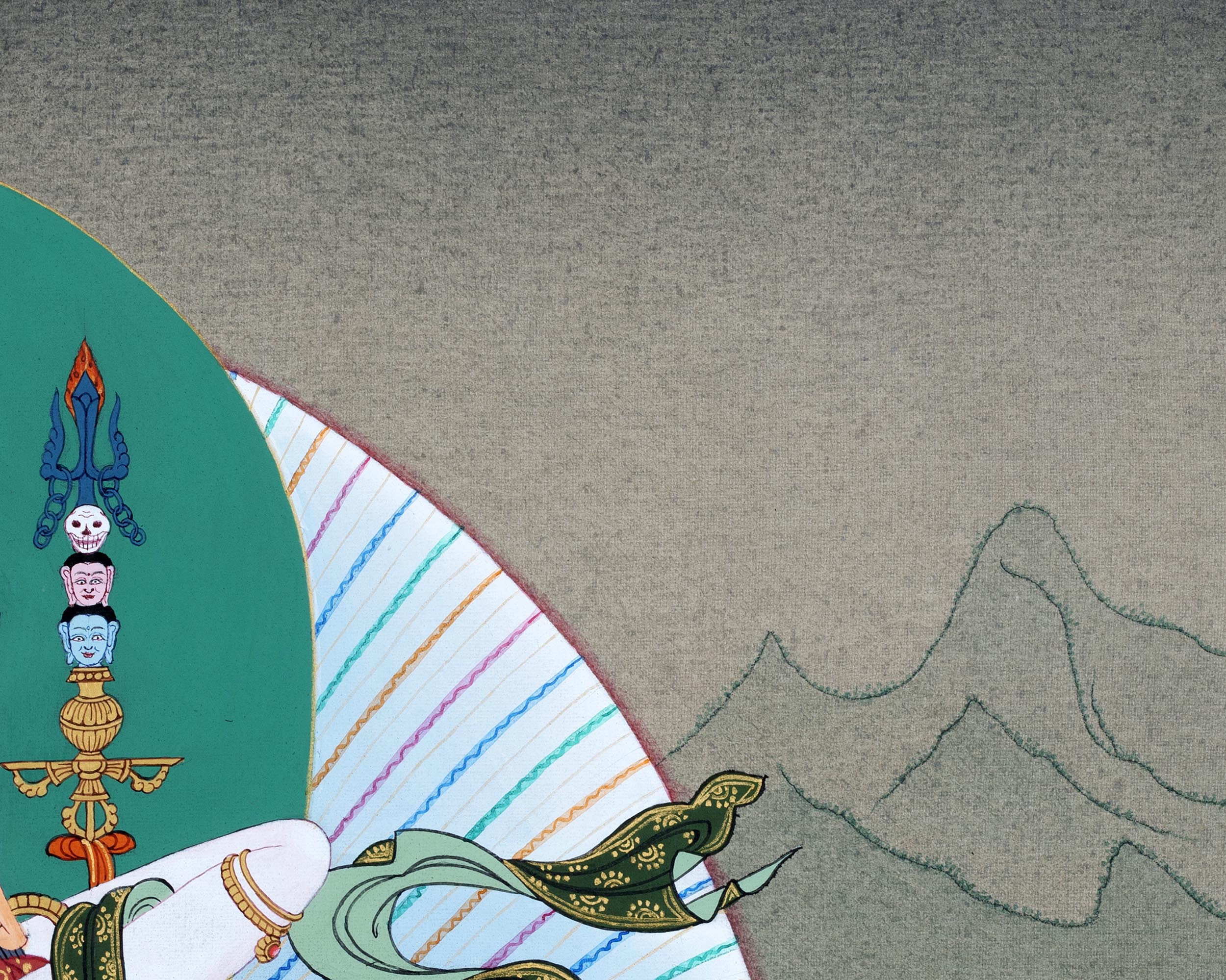 Guru Rinpoche With Consort | Padmasambhava Thangka