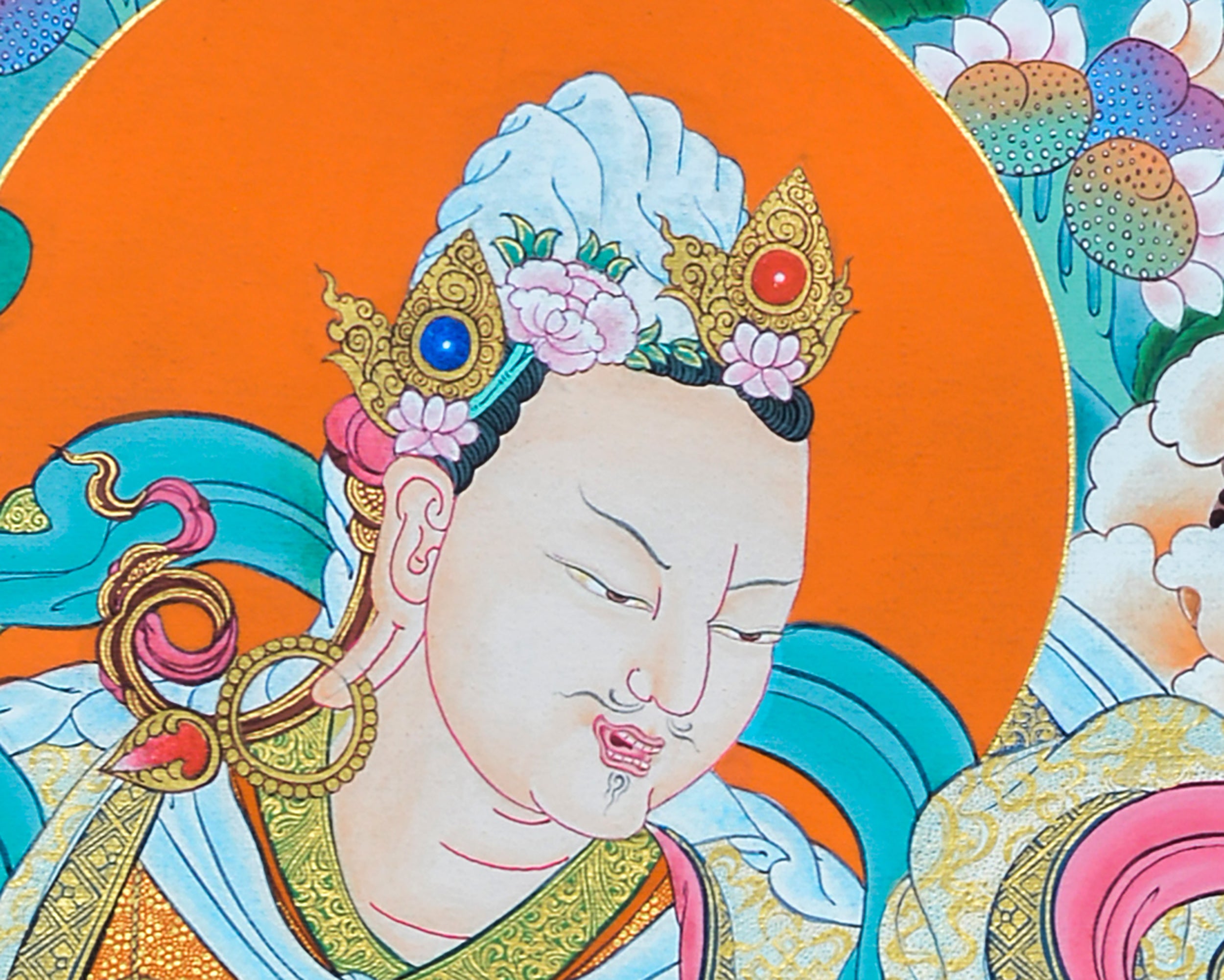 Loden Chogse Thangka | Guru Rinpoche Manifestation | Traditional Hand Painted Art